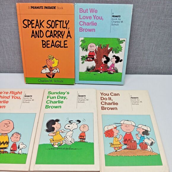 Charlie Brown Snoopy Weekly Reader HC Books Lot of 5 VTG Peanuts Charles Schulz - Picture 3 of 4